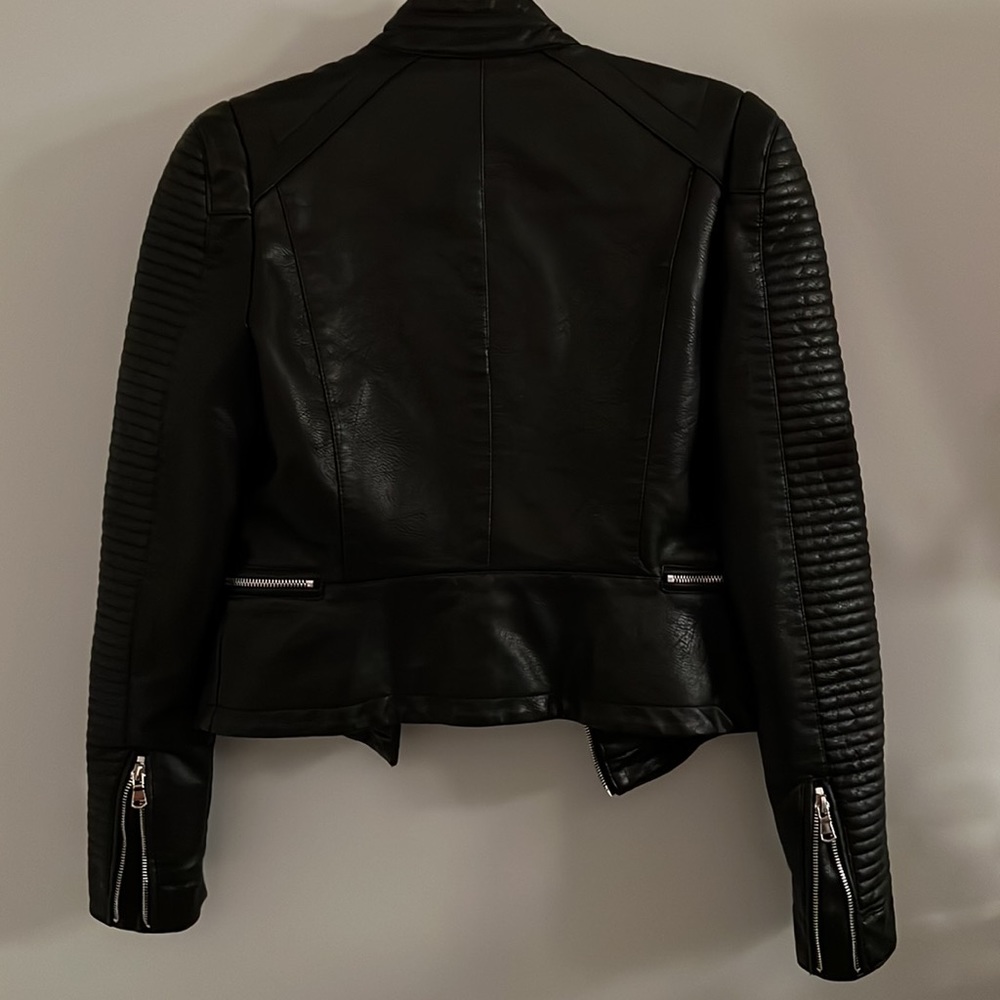 Never Worn! - Faux Leather Moto Jacket - Picture 3 of 4